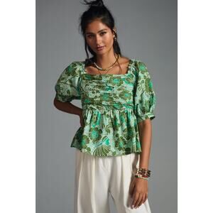 Anthropologie Nikasha Babydoll Poplin Blouse - XS Women